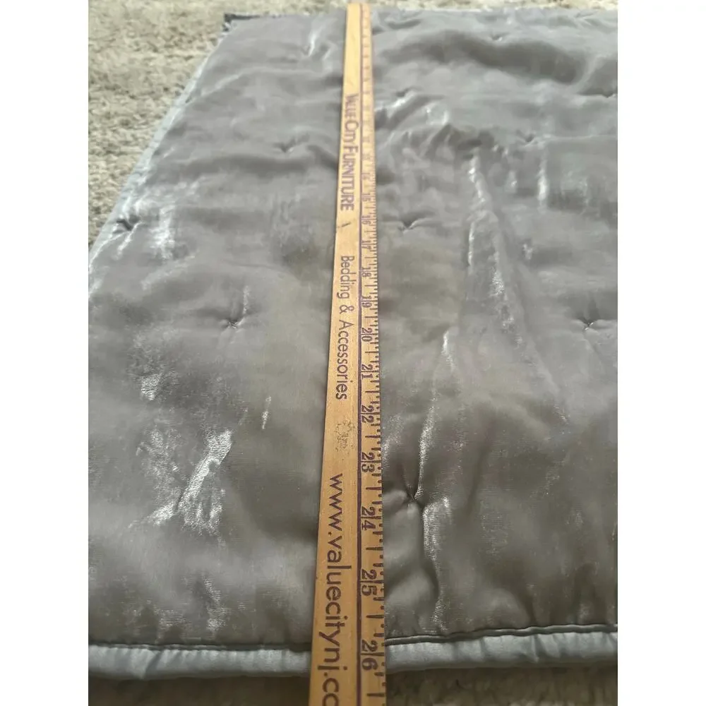 Opalhouse Soft Crushed Velvet Velour Tufted Standard Pillow Sham gray 26x20”